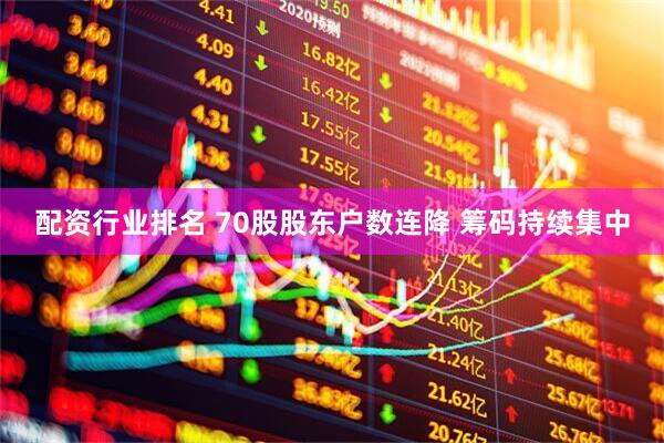配资行业排名 70股股东户数连降 筹码持续集中